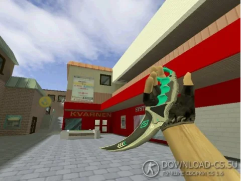 Модель ножа HD «Karambit | Asiimov Reworked Blue» для CS 1.6