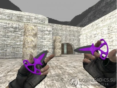 Модель ножа HD «Shadow Daggers | Ultraviolet» для CS 1.6