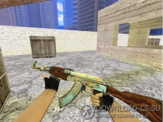 Модель AK-47 «Case Hardened» с анимацией осмотра для CS 1.6