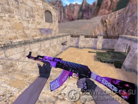Модель AK-47 «Dark Vaporwave» для CS 1.6