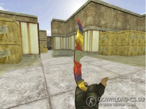Модель ножа HD «Falchion | Marble Fade» для CS 1.6