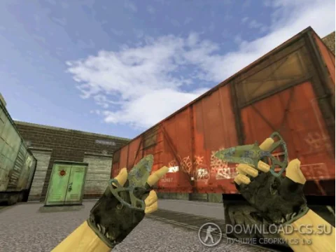 Модель ножа HD «Shadow Daggers | Case Hardened» для CS 1.6