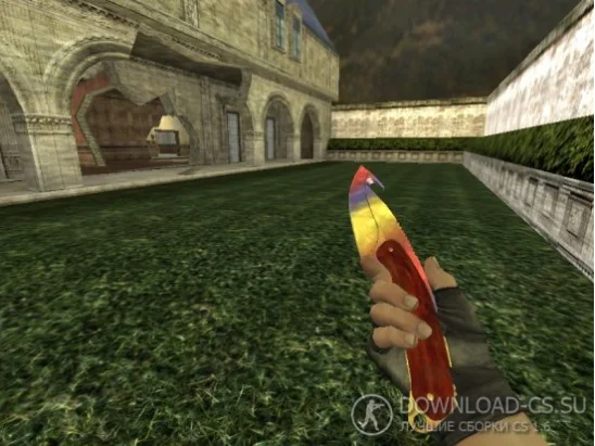Модель ножа HD «Gut Knife | Marbel Fade» для CS 1.6