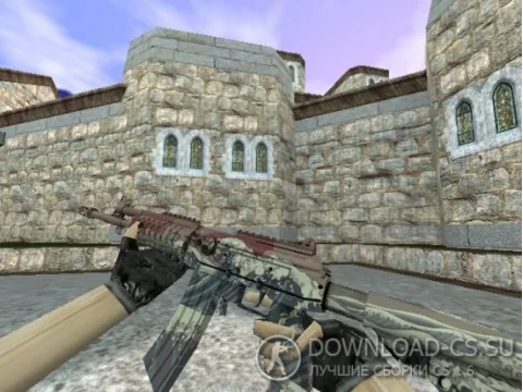 Модель HD Galil «Crimson Tsunami» с анимацией осмотра для CS 1.6