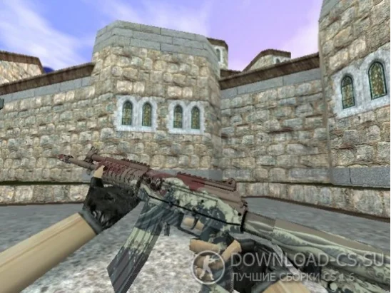 Модель HD Galil «Crimson Tsunami» с анимацией осмотра для CS 1.6