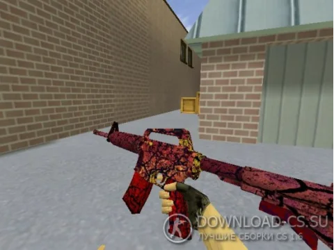 Модель HD M4A1-S «Armagedon» для CS 1.6