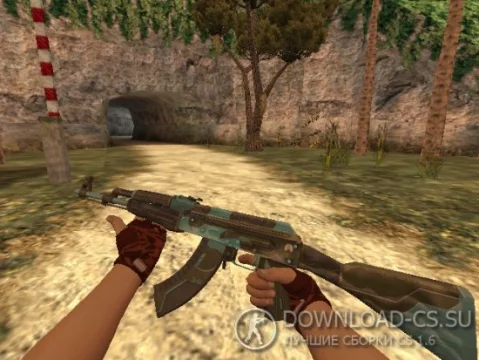 Модель HD AK-47 «Luanmat Blue» для CS 1.6