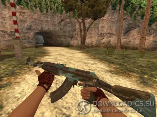 Модель HD AK-47 «Luanmat Blue» для CS 1.6