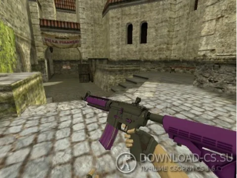 Модель HD M4A4 «Ultraviolet» для CS 1.6