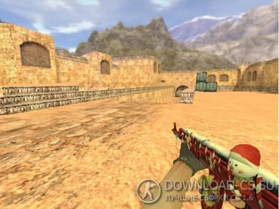 Модель AK-47 новогодняя для CS 1.6