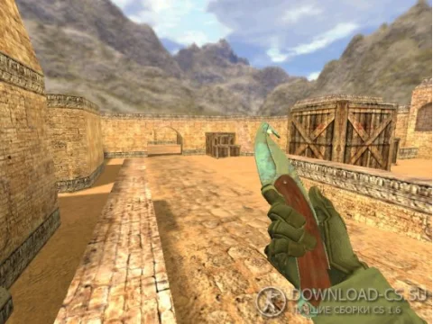 Модель ножа «Gut Knife | Case Hardened» для CS 1.6