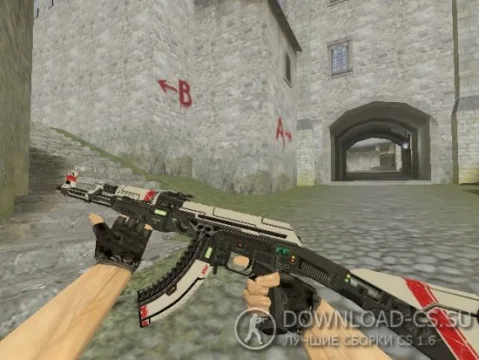 Модель HD AK-47 «Sci Fi Red» для CS 1.6
