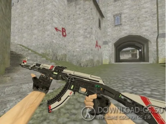 Модель HD AK-47 «Sci Fi Red» для CS 1.6