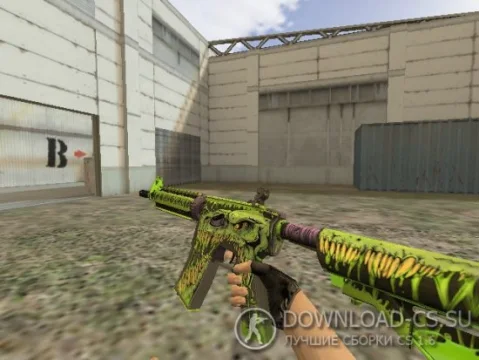 Модель HD M4A4 «Toxicator» для CS 1.6