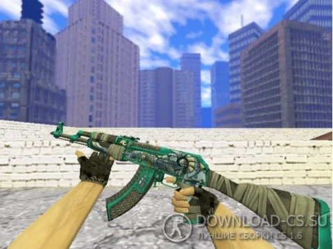 Модель HD AK-47 «Anubis Blue» для CS 1.6