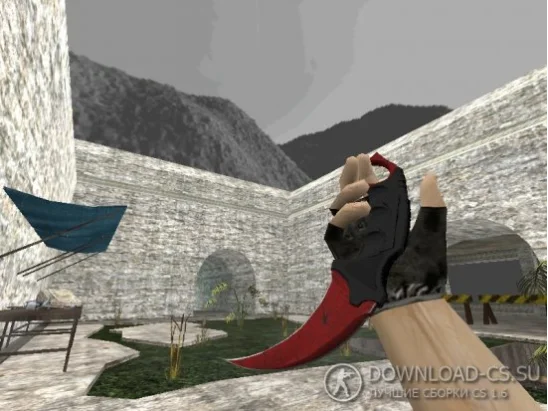Модель ножа HD «Karambit | Crimson Web» для CS 1.6