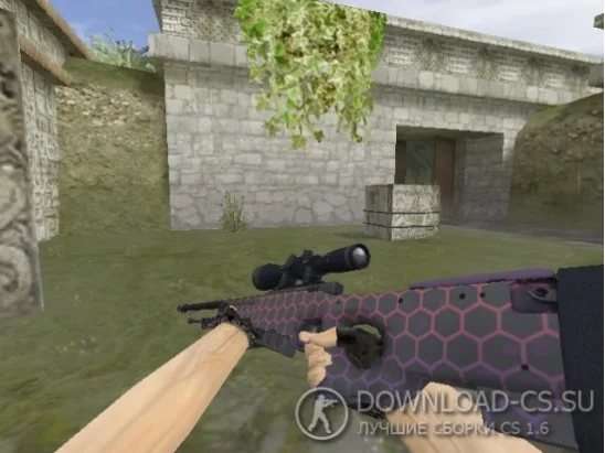 Модель HD AWP «Electic Hive» с анимацией осмотра для CS 1.6