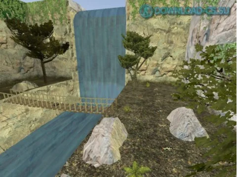 Карта awp_waterfall для CS 1.6