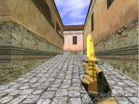 Модель ножа HD «M9 Bayonet | Fine Gold» для CS 1.6