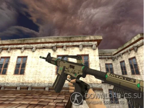 Модель HD M4A1-S «Cyber (Reworked)» для CS 1.6