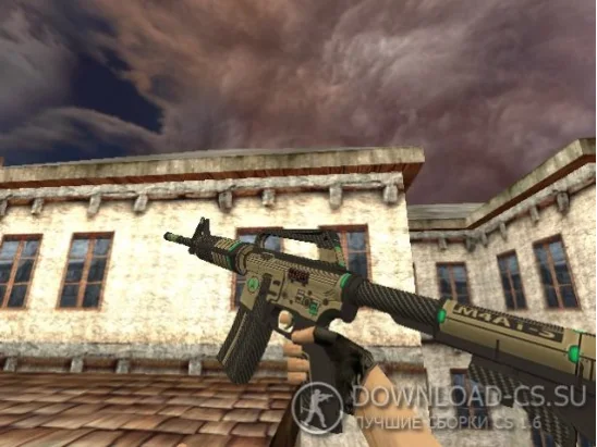 Модель HD M4A1-S «Cyber (Reworked)» для CS 1.6
