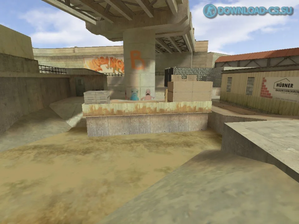 Карта de_overpass для CS 1.6