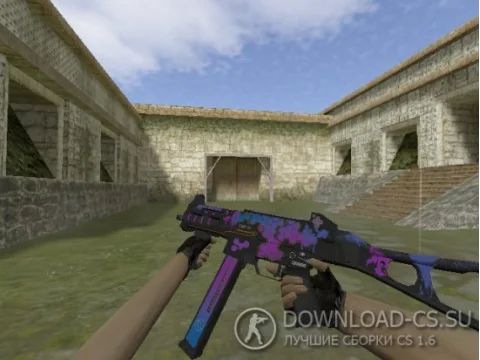 Модель HD UMP-45 «Cyberpunk» для CS 1.6