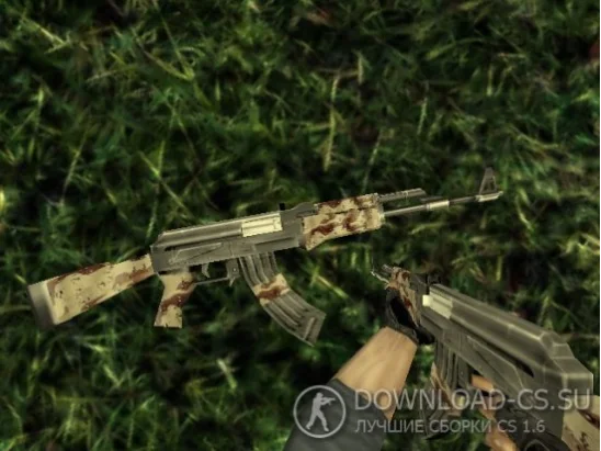 Модель AK-47 «Desert Camo — Пустынный камуфляж» для CS 1.6