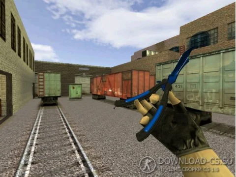 Модель ножа HD «Butterfly Knife | Doppler Sapphire» для CS 1.6