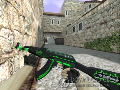 Модель HD AK-47 «Green Line» для CS 1.6