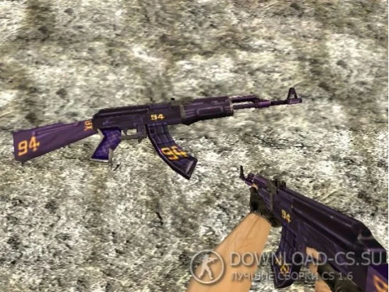 Модель AK-47 «Purple 94» для CS 1.6