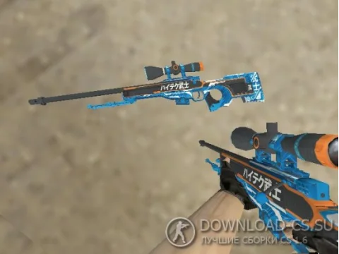 Модель HD AWP «Ronin Evolved» без анимации осмотра для CS 1.6