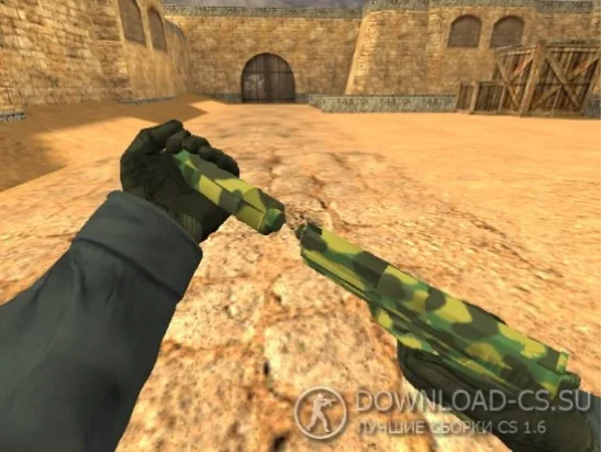 Модель USP «Камуфляж — Overgrowth» для CS 1.6