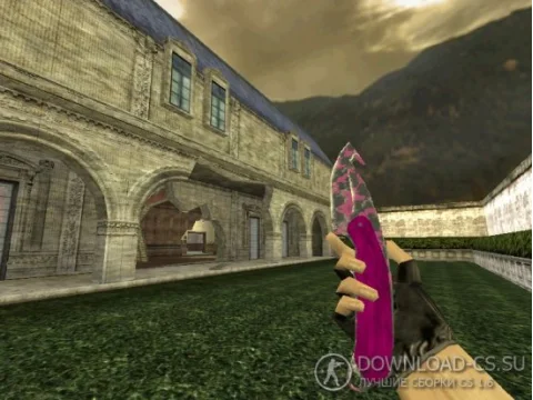 Модель ножа HD «Gut Knife | Pink DDpat» для CS 1.6