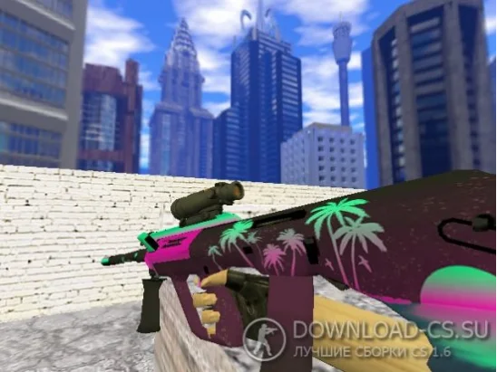 Модель HD AUG «Paradise» для CS 1.6