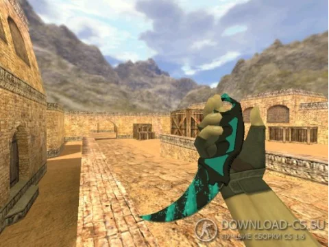 Модель ножа HD «Karambit | Blue Streak» для CS 1.6