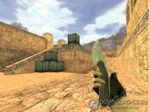 Модель ножа HD «Gut Knife | Damascus Steel» для CS 1.6