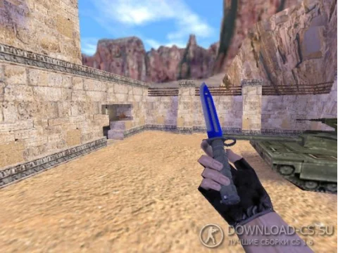 Модель ножа HD «Bayonet | Industry Blue» для CS 1.6