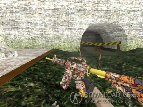 Модель HD M4A1-S «PawPaw» для CS 1.6