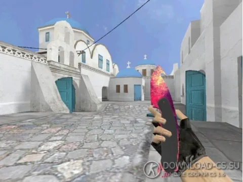 Модель ножа HD «Gut Knife | Neon Impulse» для CS 1.6