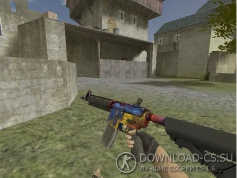 Модель HD M4A4 «Marble Fade» для CS 1.6