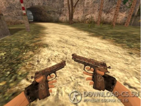 Модель HD Dual Berettas «Tribal Sky» для CS 1.6