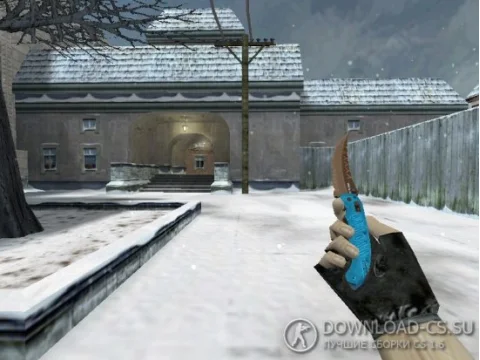 Модель ножа HD «Flip Knife | Royal Blue» для CS 1.6