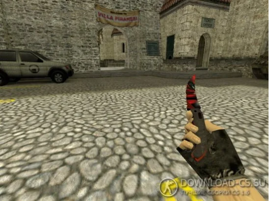 Модель ножа HD «Flip Knife | Crimson Ruby» для CS 1.6