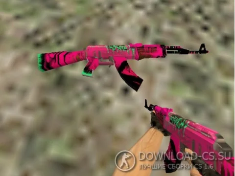 Модель AK-47 «Neon Revolution» для CS 1.6
