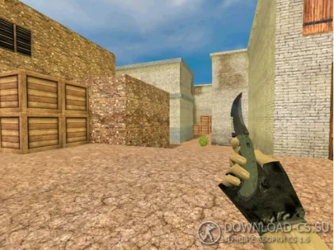 Модель ножа HD «Flip Knife | Black Pearl» для CS 1.6