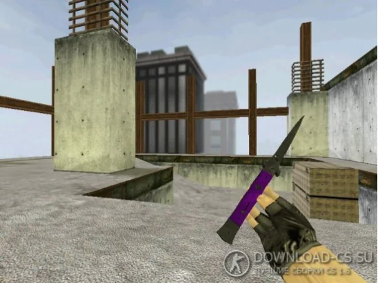 Модель ножа HD «Stiletto Knife | Ultraviolet» для CS 1.6