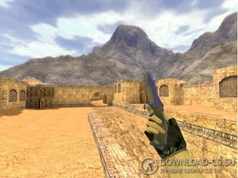 Модель ножа HD «Huntsman | Automatic Blue» для CS 1.6