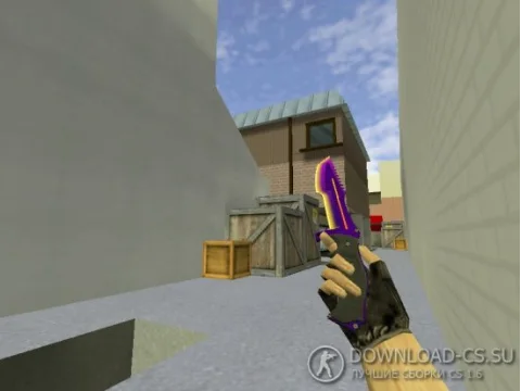 Модель ножа HD «Huntsman | PurpNyellow» для CS 1.6
