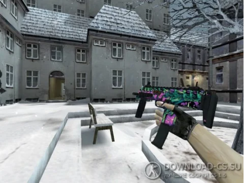 Модель MP7 «Necrovore» с анимацией осмотра для CS 1.6